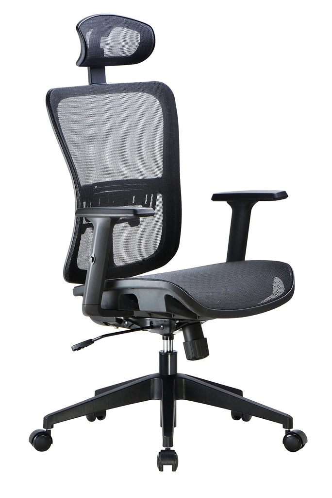 [EB-A03-0025] 會議椅｜全網、升降扶手、黑腳 (W62*D59*H114.5~122.5　EB-A03-0025)